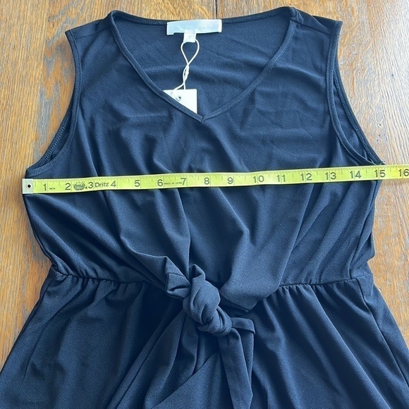 NWT Adyson Parker Tie-Waist Midi Knotted Sash Sheath Black Dress XS - Picture 7 of 14